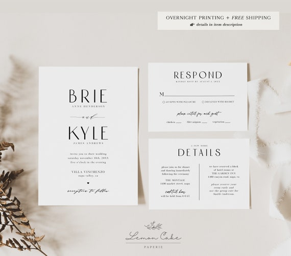 free printable wedding invitations black and white