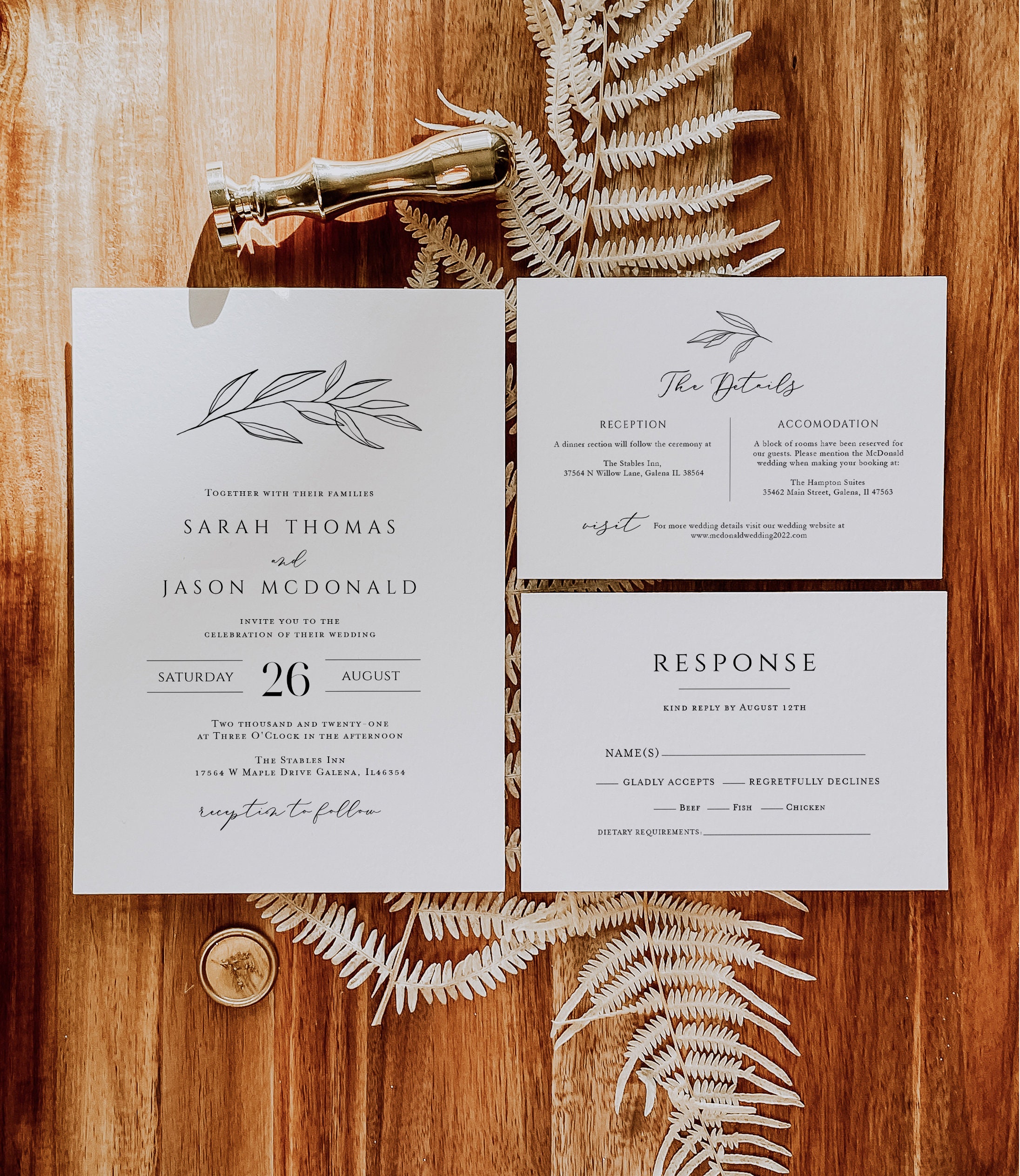 Printable wedding invitation  .de