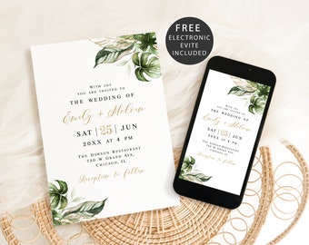 free printable wedding invitations etsy