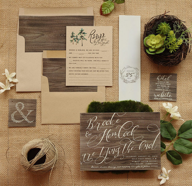 Printable Rustic Wedding Invitations from Etsy | SouthBound Bride
