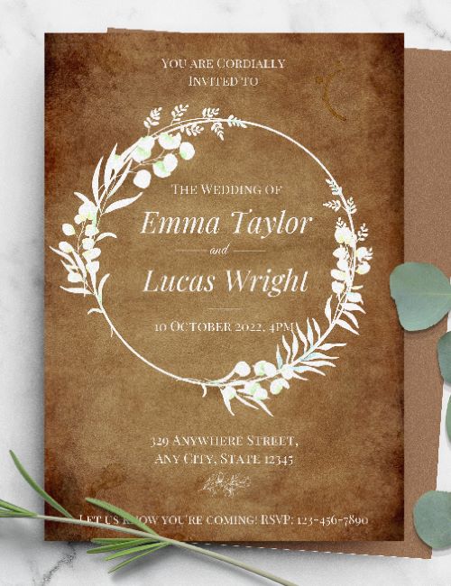75 Best Wedding Invitation Templates | Customize &  Print For Free