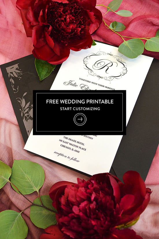 free printable wedding invitations wedding chicks