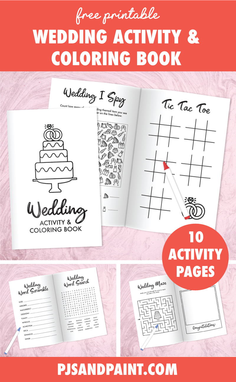 Free Printable Wedding Activity and Coloring Book for Kids - Pjs ...