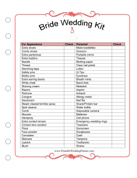 free printable wedding planner worksheet