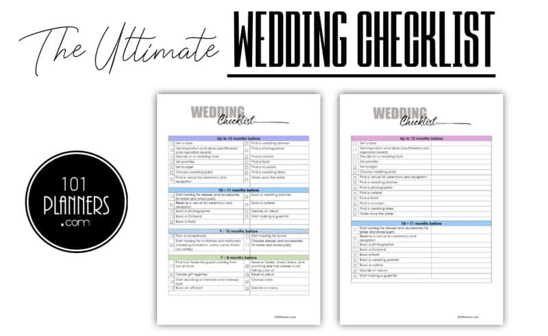 free printable wedding planner worksheet