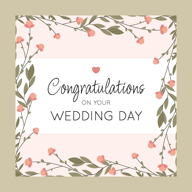Congratulations Wedding Card Vectors &  Illustrations for Free Download