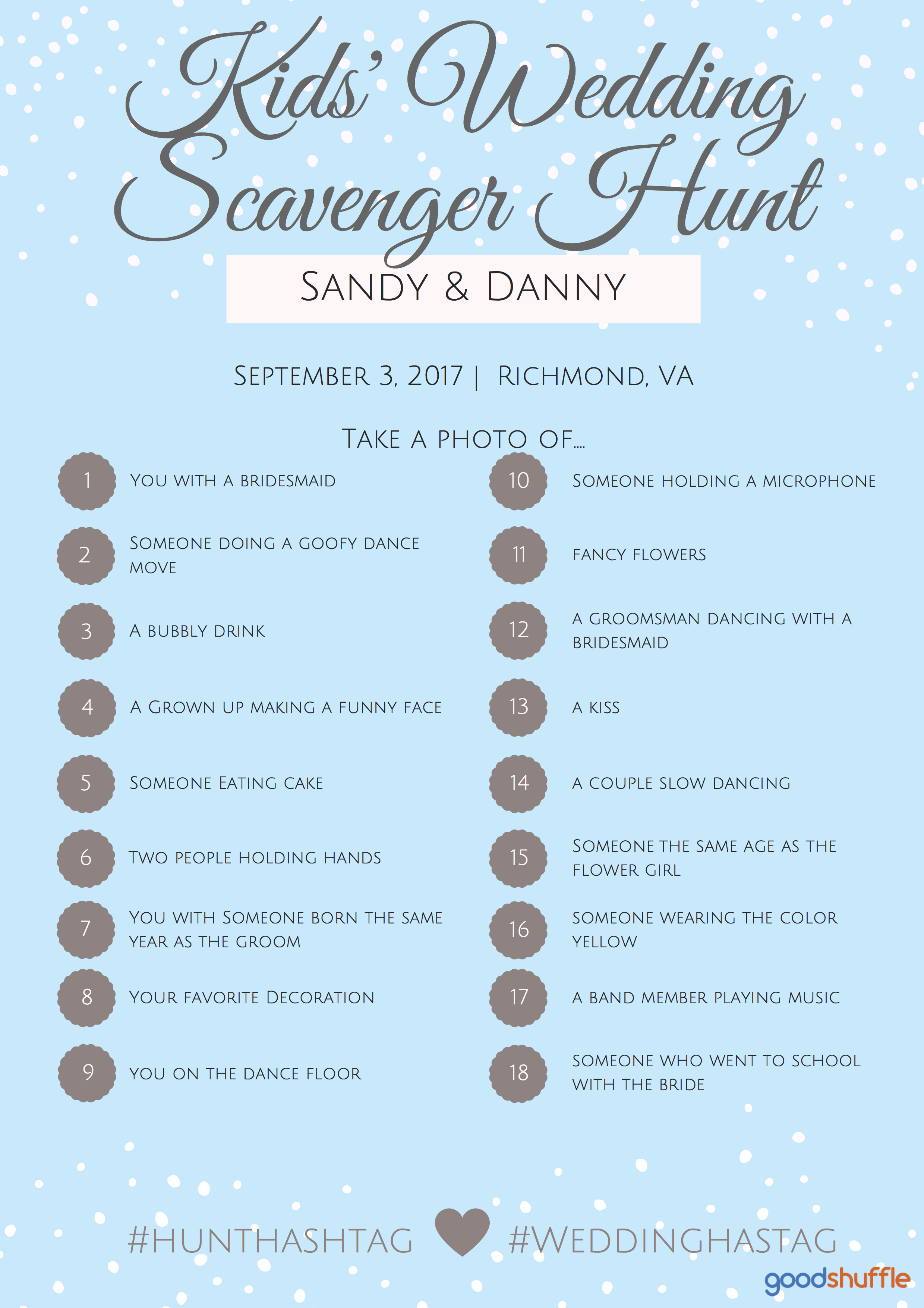 free printable wedding scavenger hunt