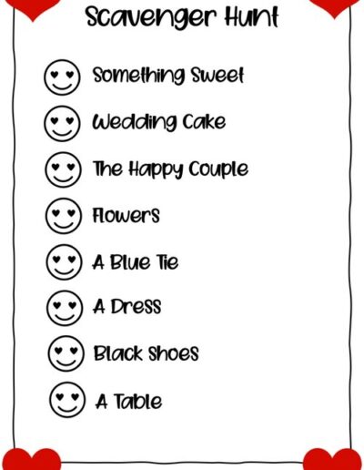 free printable wedding scavenger hunt