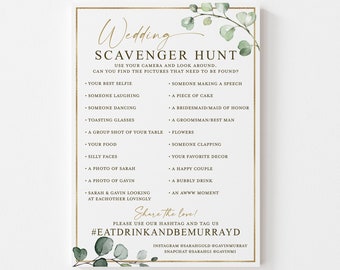 free printable wedding scavenger hunt