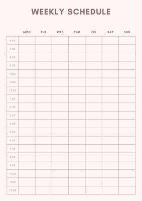 Free and customizable weekly planner templates 