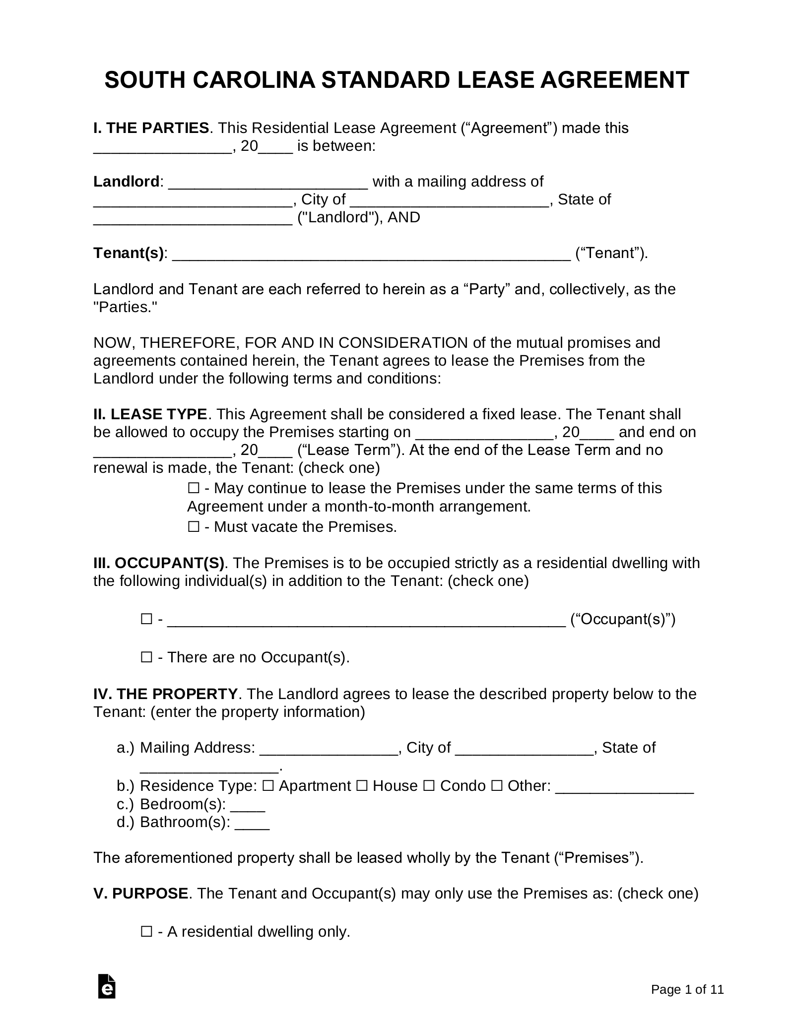free printable weekly rental agreement