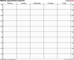 free printable weekly schedule with times