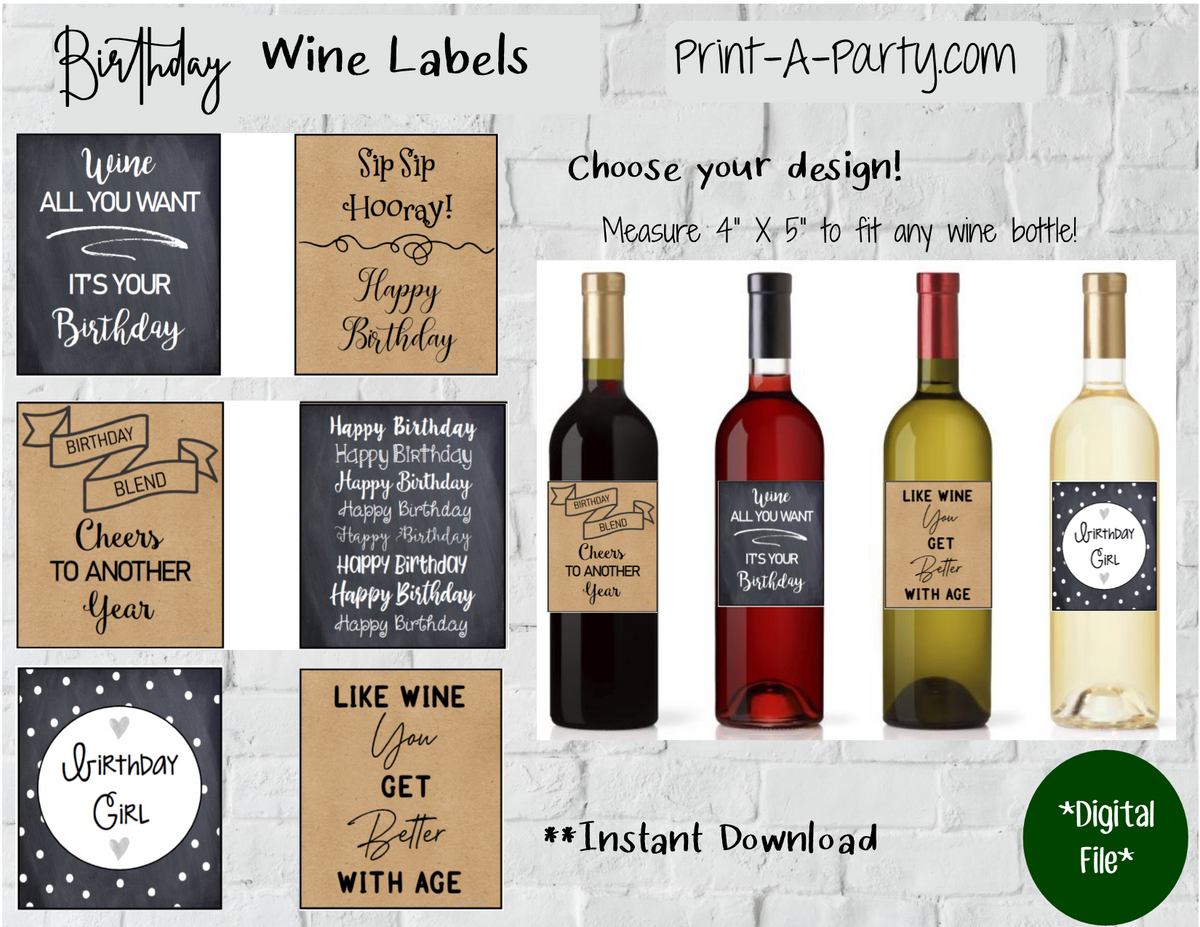 free printable wine labels download