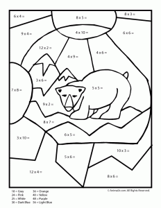 free printable winter multiplication worksheets