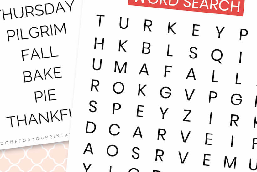 Dementia-Friendly Thanksgiving Word Searches - Adventures of a ...