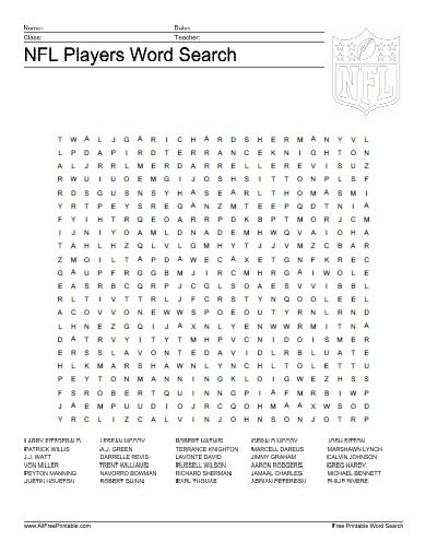 free printable word search nba players
