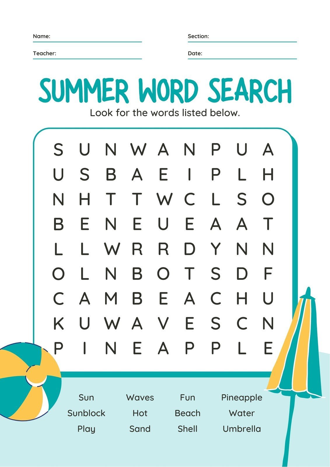 Free Word Search Maker - Make Your Own Word Search 