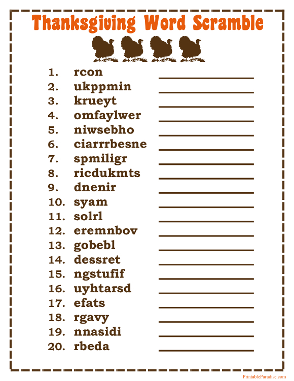 free printable word unscramble games