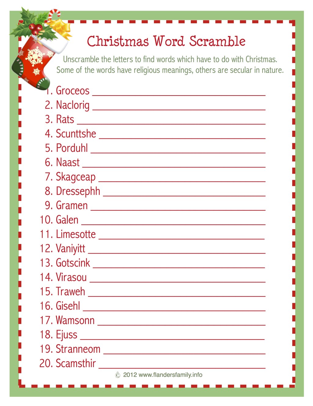 free printable word unscramble games