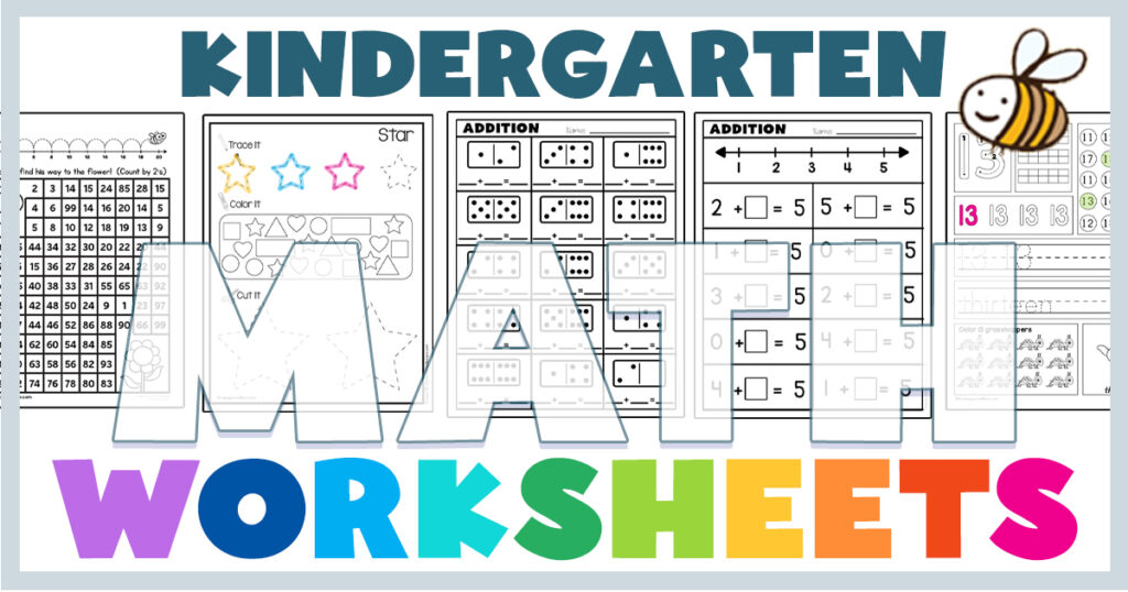free printable worksheet for kindergarten math
