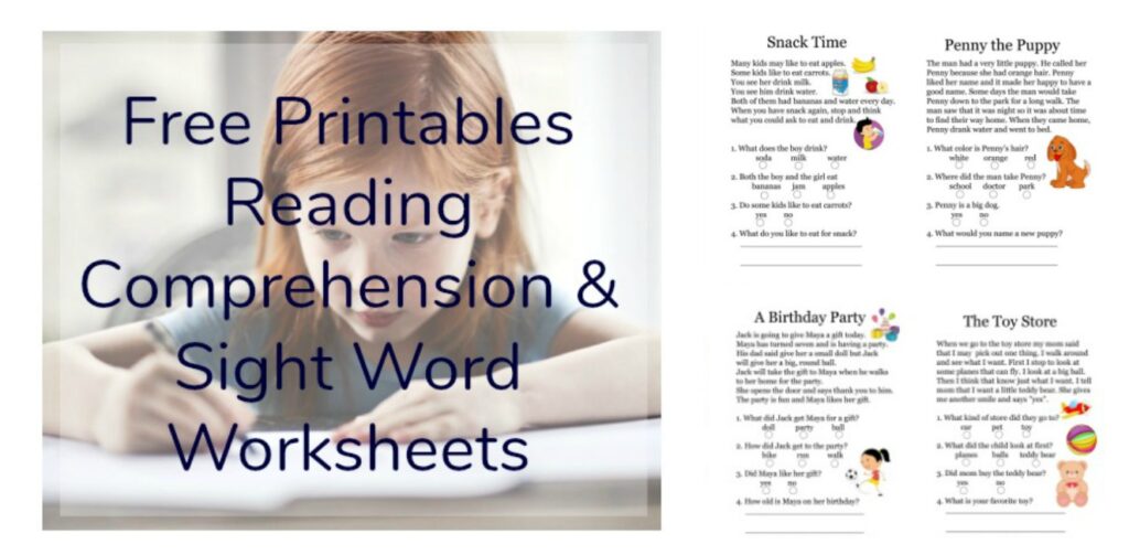 free printable worksheet for reading