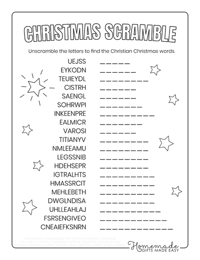 free printable worksheets jumbled words