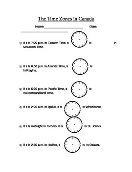 free printable worksheets time zones