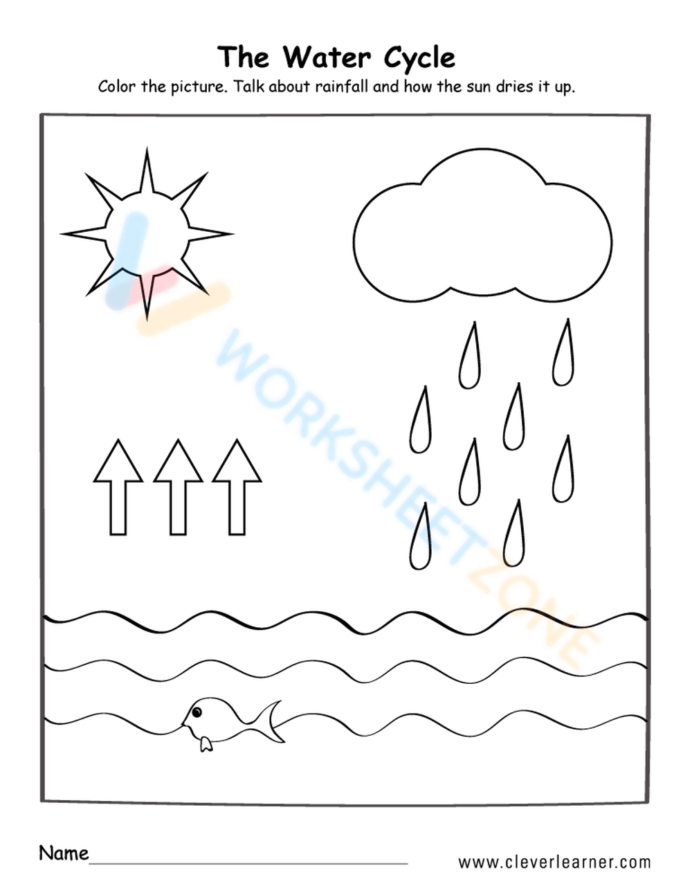 The Water Cycle - Free Worksheet - SKOOLGO