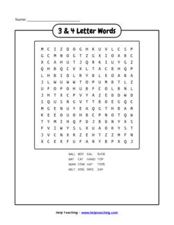Free Printable Word Search Worksheets