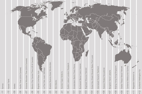 free printable world map with time zones