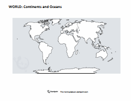 free printable world map without names