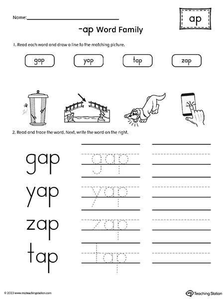 Kindergarten Writing Printable Worksheets | MyTeachingStation.com