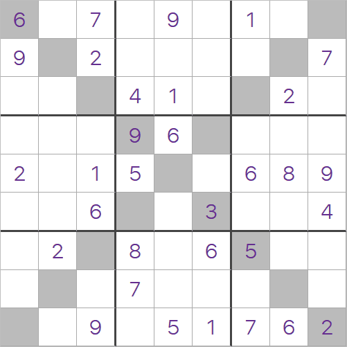 Daily Medium X-Sudoku Puzzle for Saturday 31st August 2024 (Medium)
