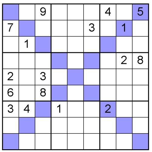 free printable x sudoku puzzles