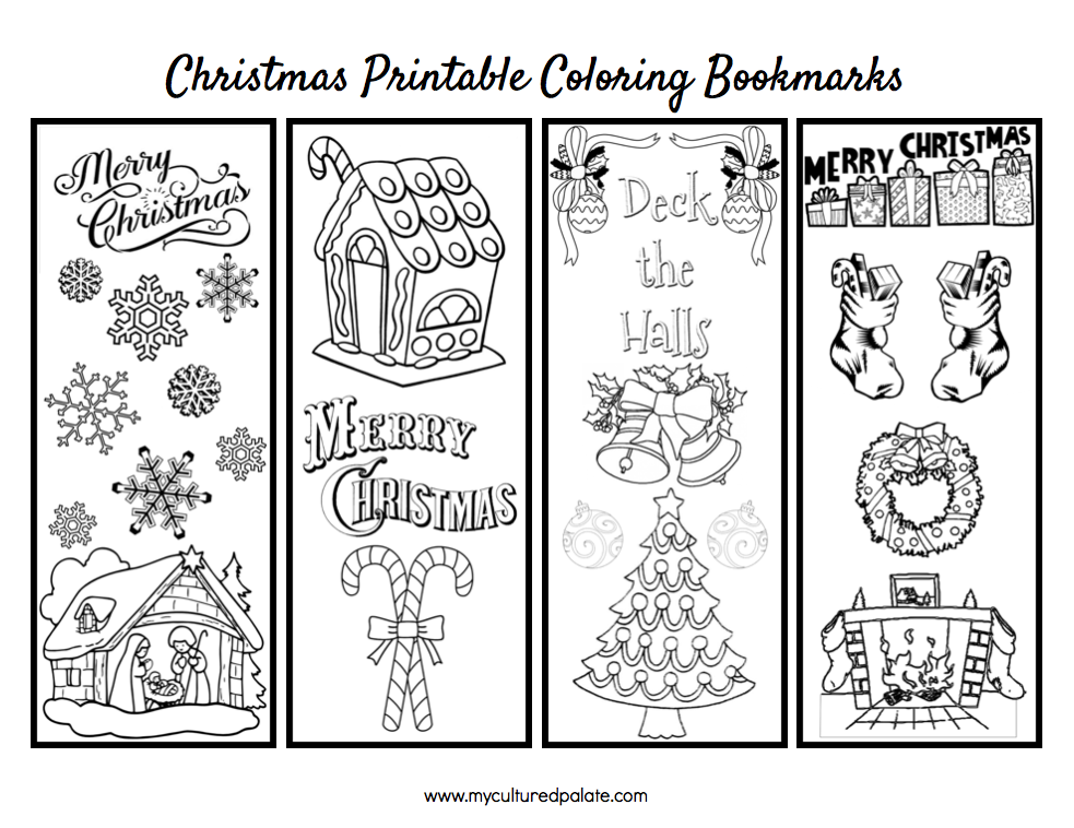 free printable xmas bookmarks