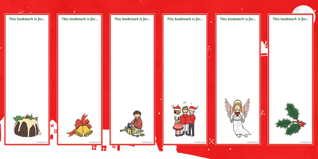 free printable xmas bookmarks