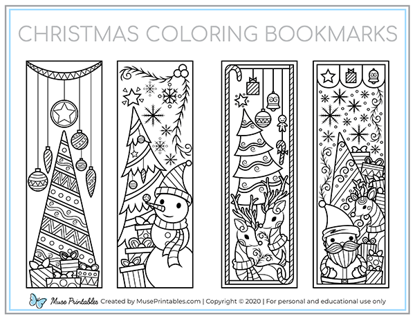 free printable xmas bookmarks