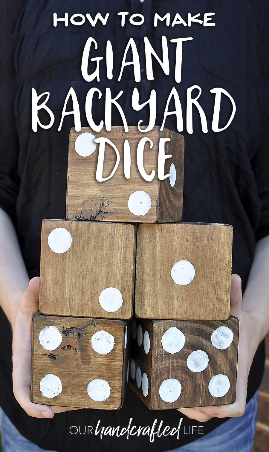 How to Make Giant Yard Dice + Free Printable Yardzee! - Our ...