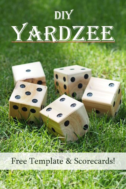 DIY Yardzee Yard Dice | Free Template and Scorecards | DIY Montreal