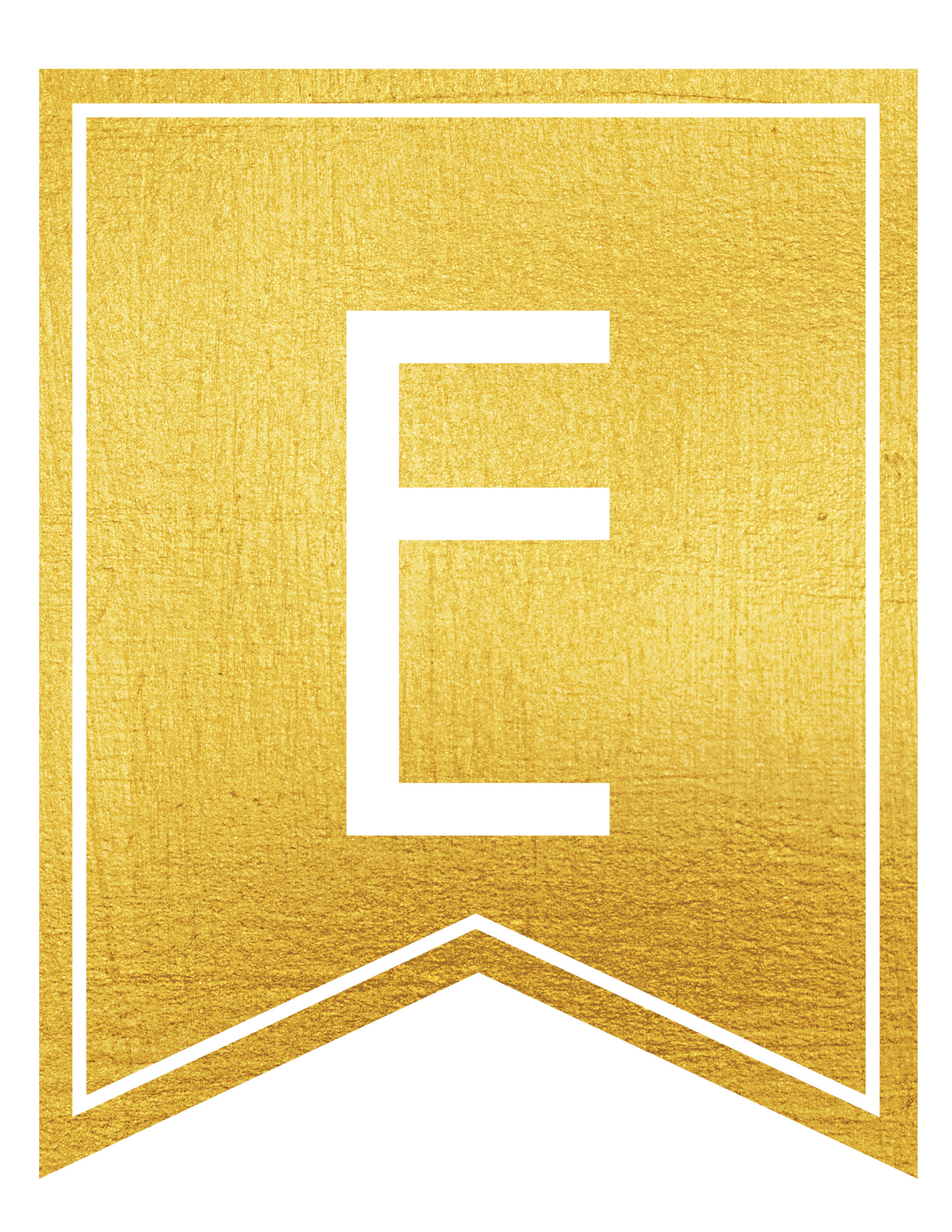 free printable yellow banner letters
