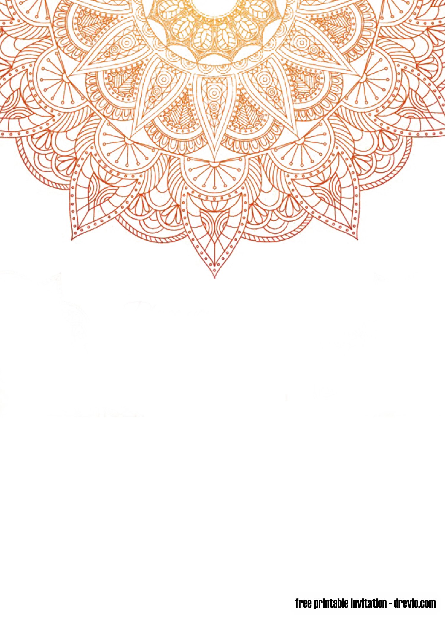 FREE Printable Mandala Yoga Invitation Templates - Download ...