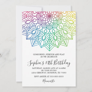 Yoga Birthday Invitations &  Invitation Templates | Zazzle