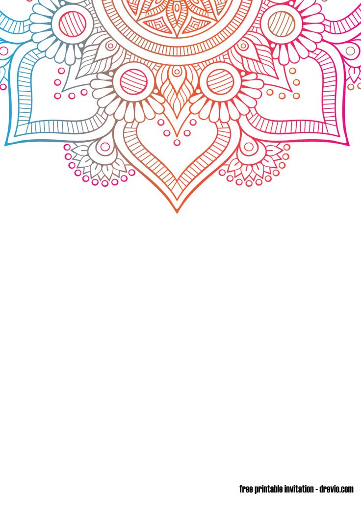FREE Printable Mandala Yoga Invitation Templates