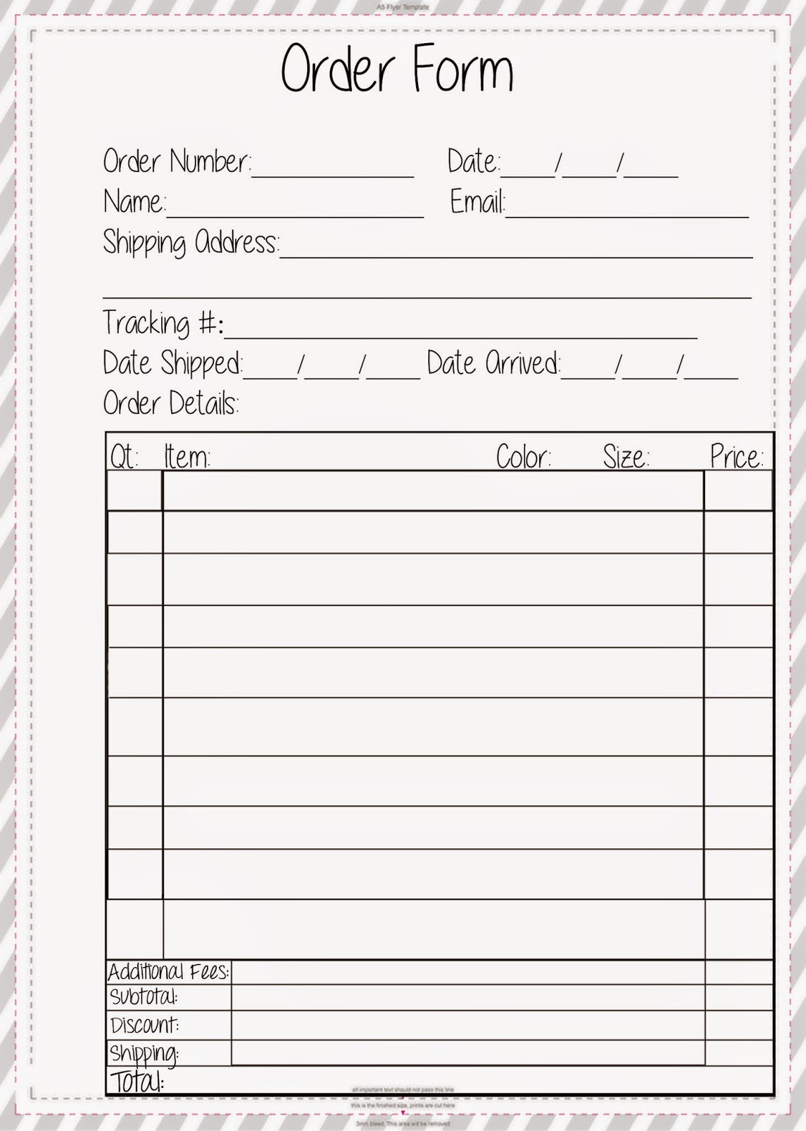 free printable younique order forms