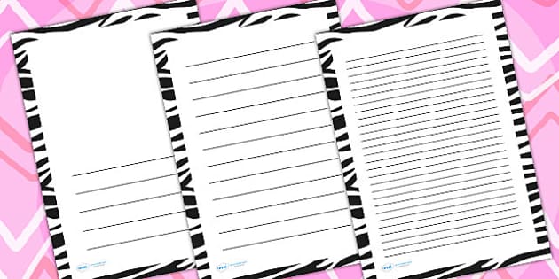 FREE! - Zebra Print Page Borders (teacher made) - Twinkl