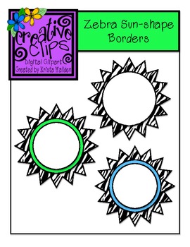 Free} Zebra Fever Borders {Creative Clips Digital Clipart} | TPT