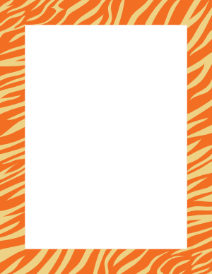 Printable Zebra Print Page Border