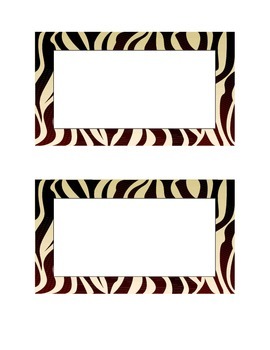 Name Tags with Zebra Border by Learning is an Adventure | TPT