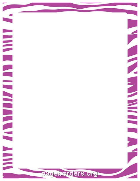 Purple Zebra Print Border: Clip Art, Page Border, and Vector Graphics