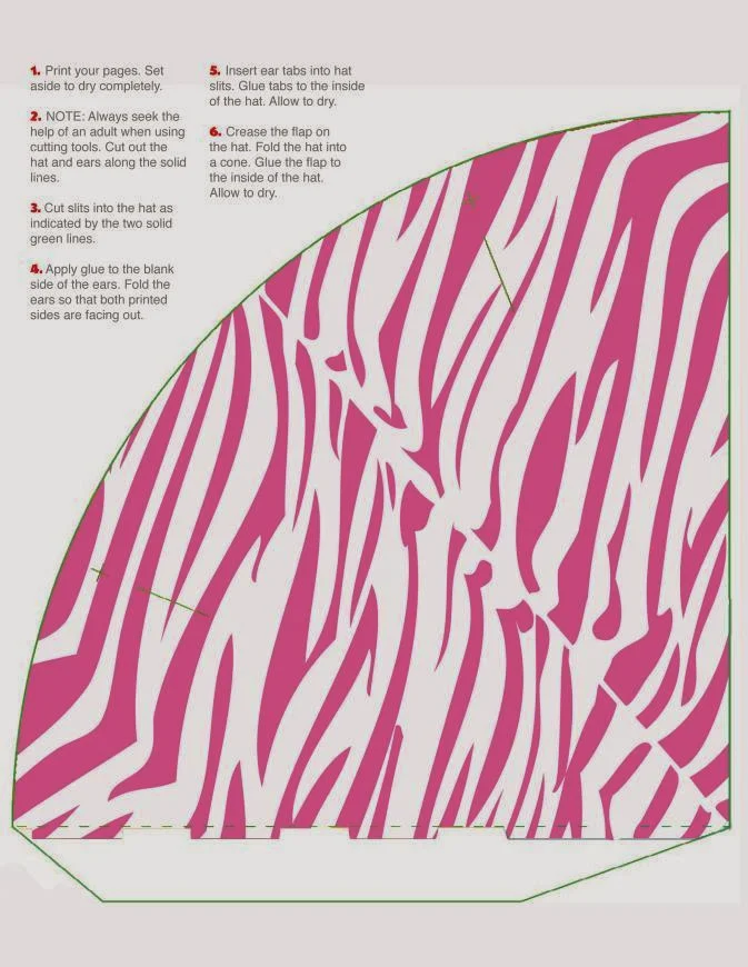 Minnie and Mickey: Free Printable Zebra Party Hats with Mickey ...